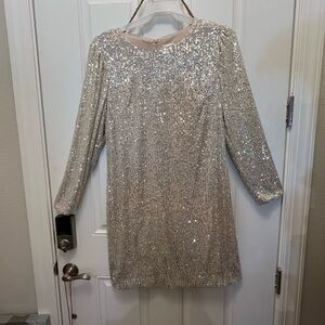 Eliza J Shimmering gold Sequin Dress